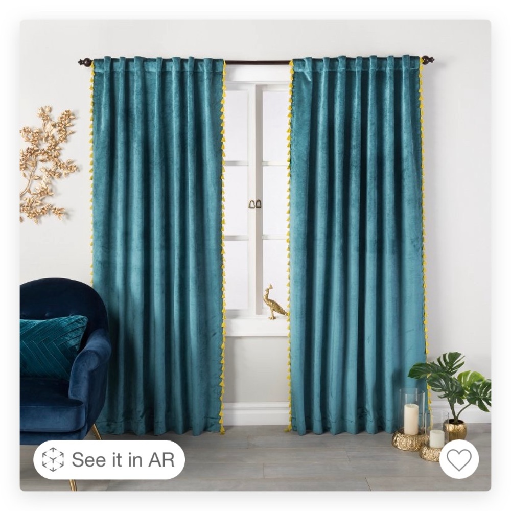 Velvet curtains